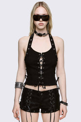 Dana Lace-Up Halter Top