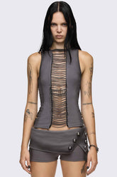 Wired Hanging Chain Cut Out Tank Top
