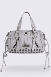 Alba Studded Faux Leather Shoulder Bag