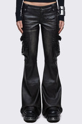 Rage Faux Leather Flared Pants
