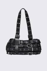 Kate Belted Faux Leather Shoulder Bag