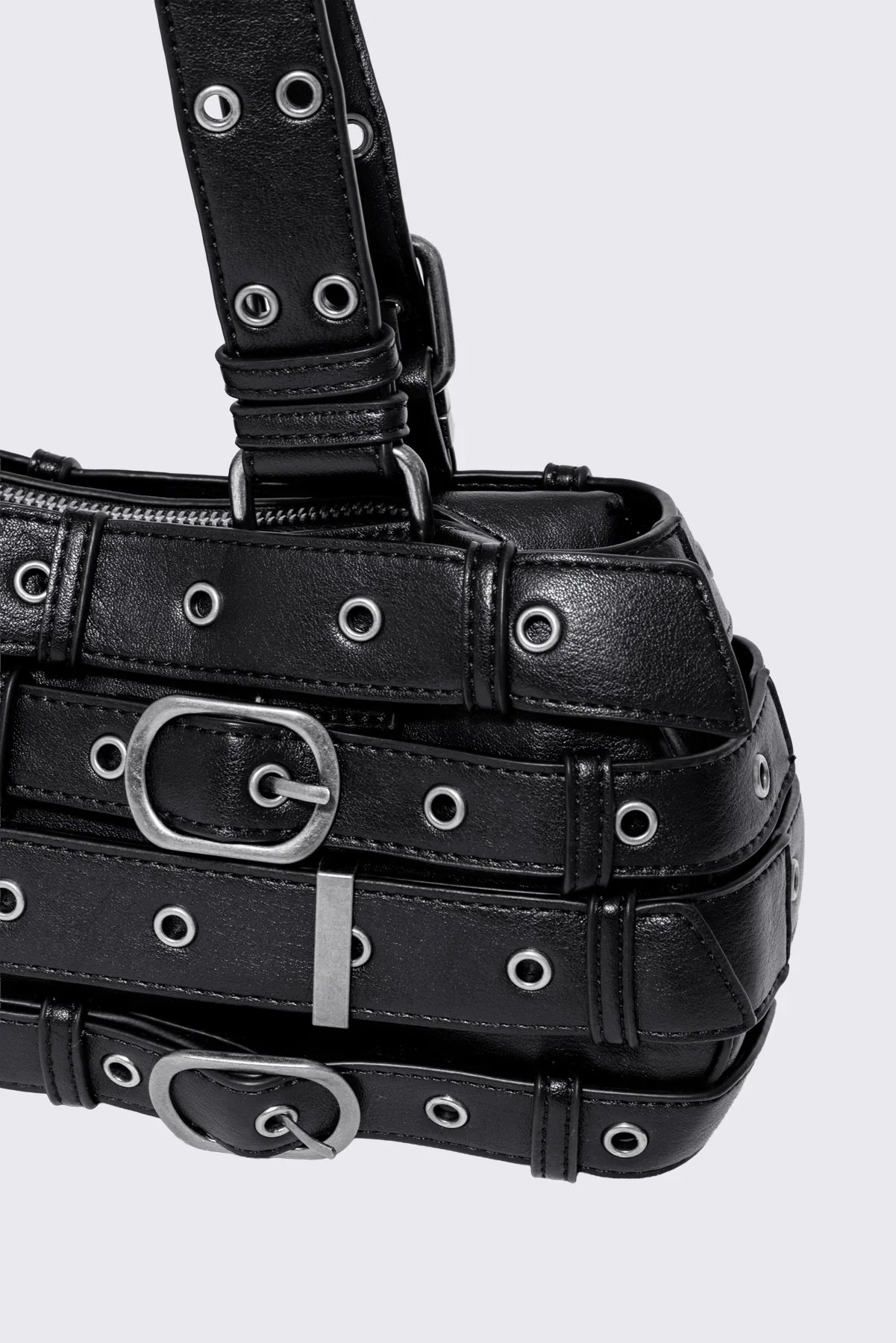 Kate Belted Faux Leather Shoulder Bag