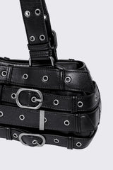 Kate Belted Faux Leather Shoulder Bag