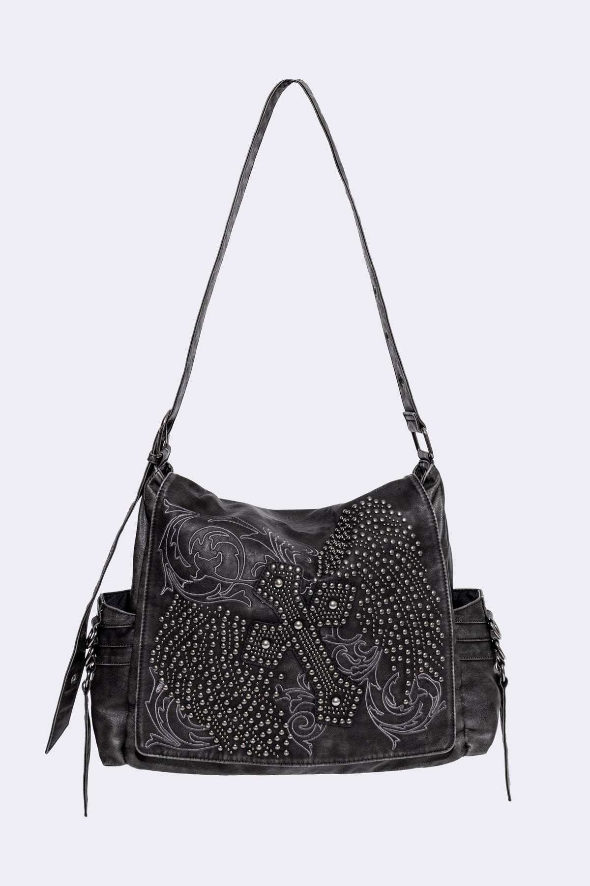 Ritual Washed Studded Messenger Bag