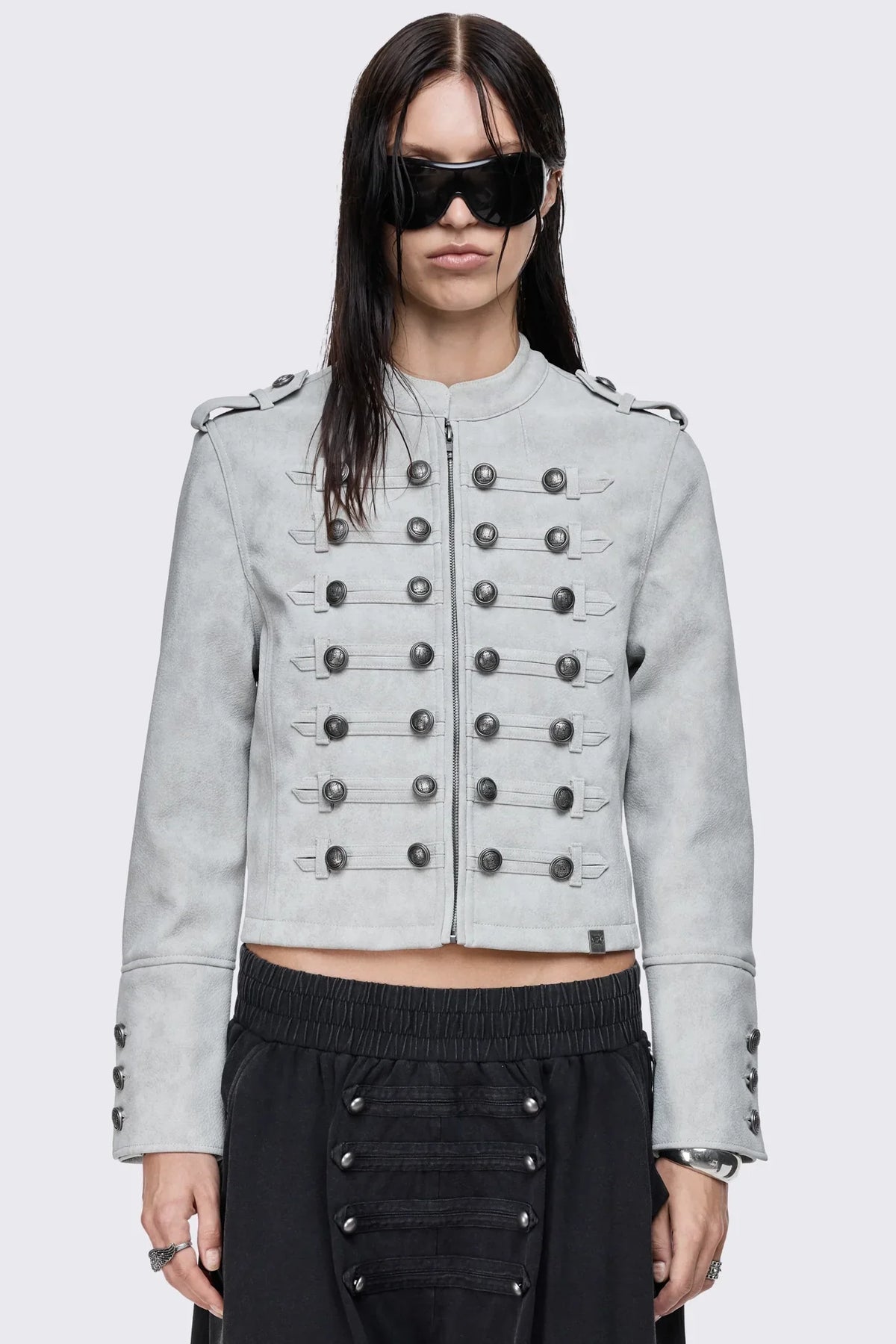Cadence Worn Grey Hussar Jacket