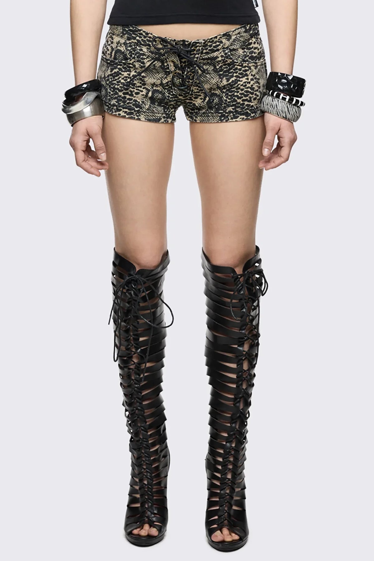 Python Sepia Mini Shorts