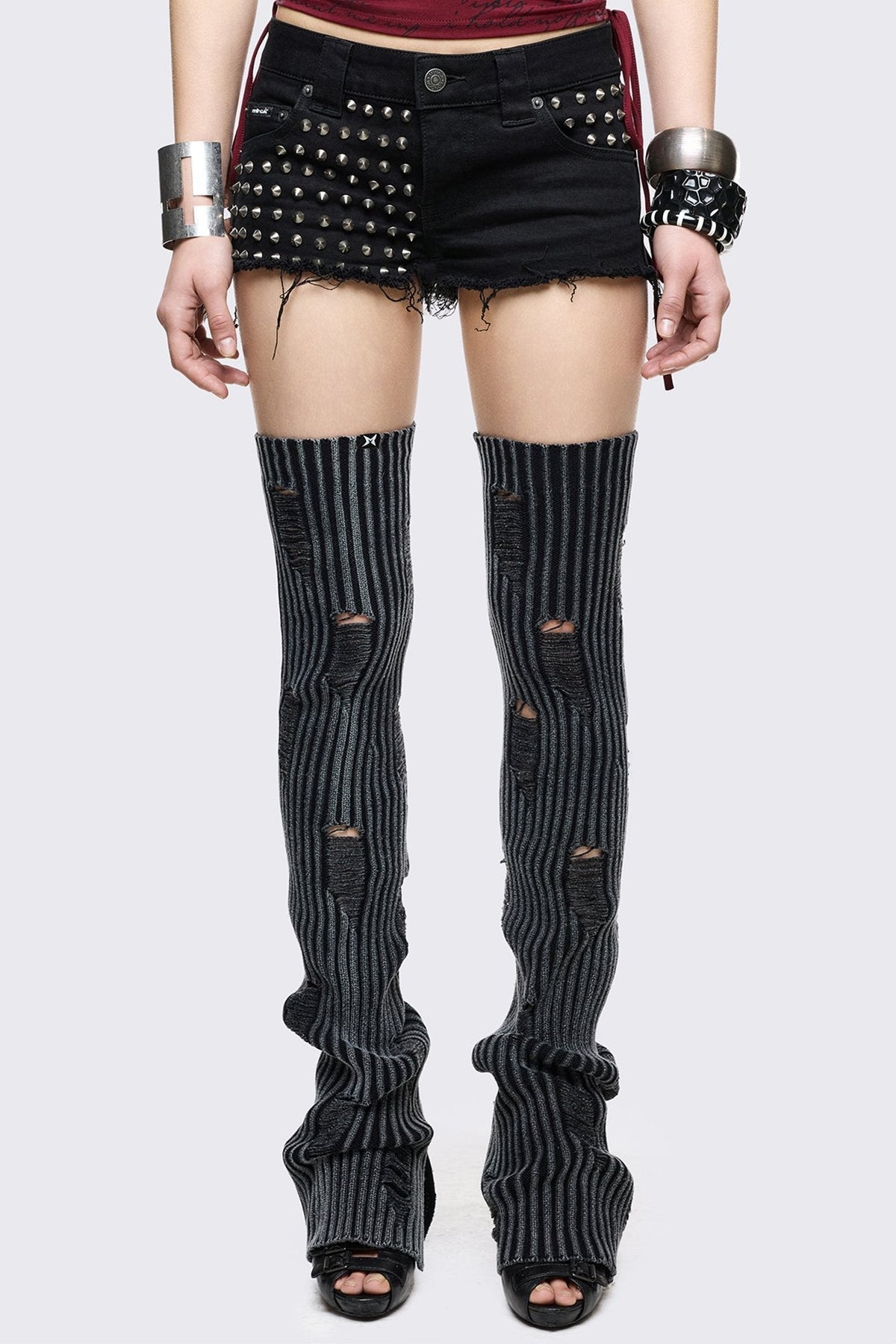 Spike Mini Denim Shorts