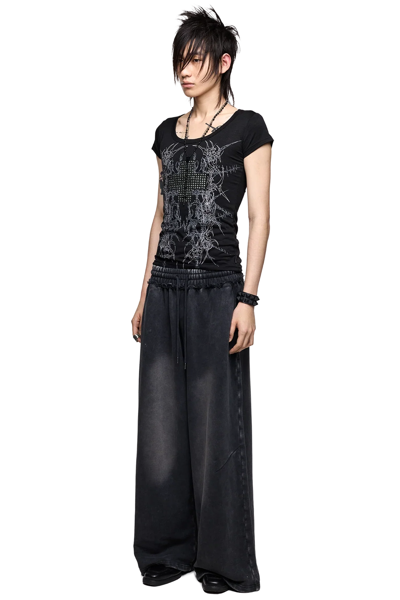 Blur Black Washed Sweatpants