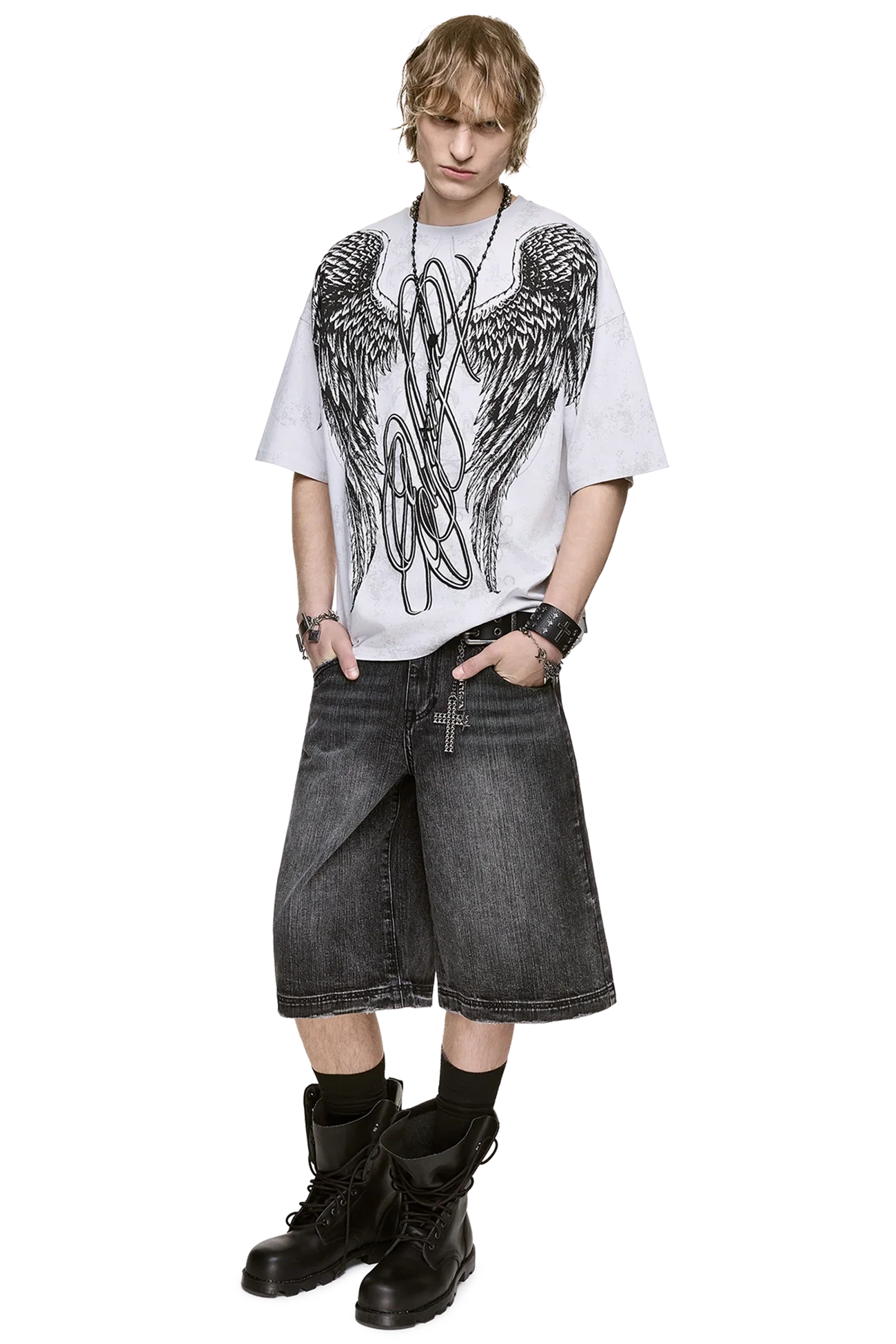 Worn Black Washed Jorts