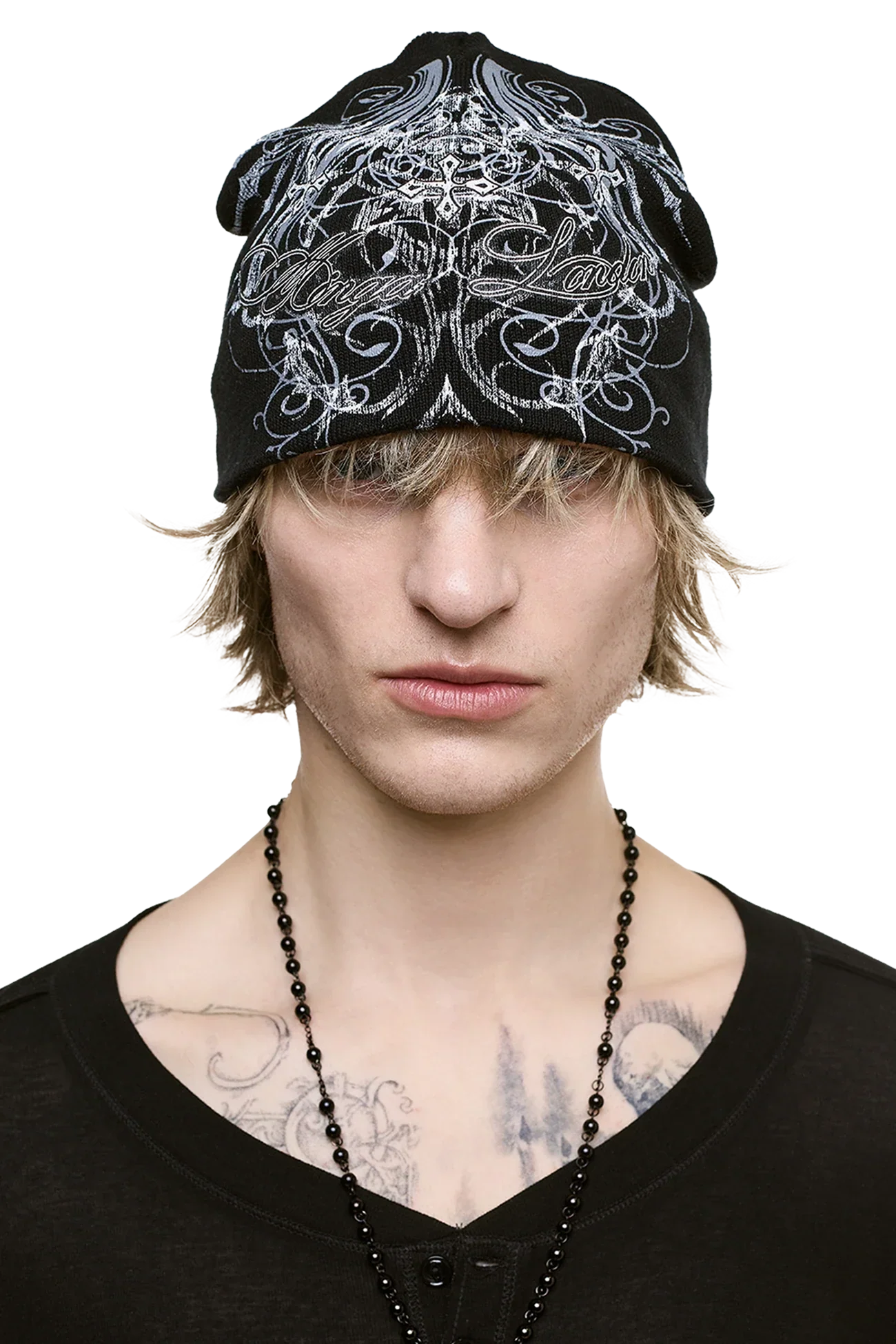 Chrome Angel Black Beanie