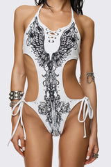 Deadly Bodies Graphic Studded Monokini