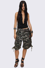 Off Radar Camo Cargo Jorts