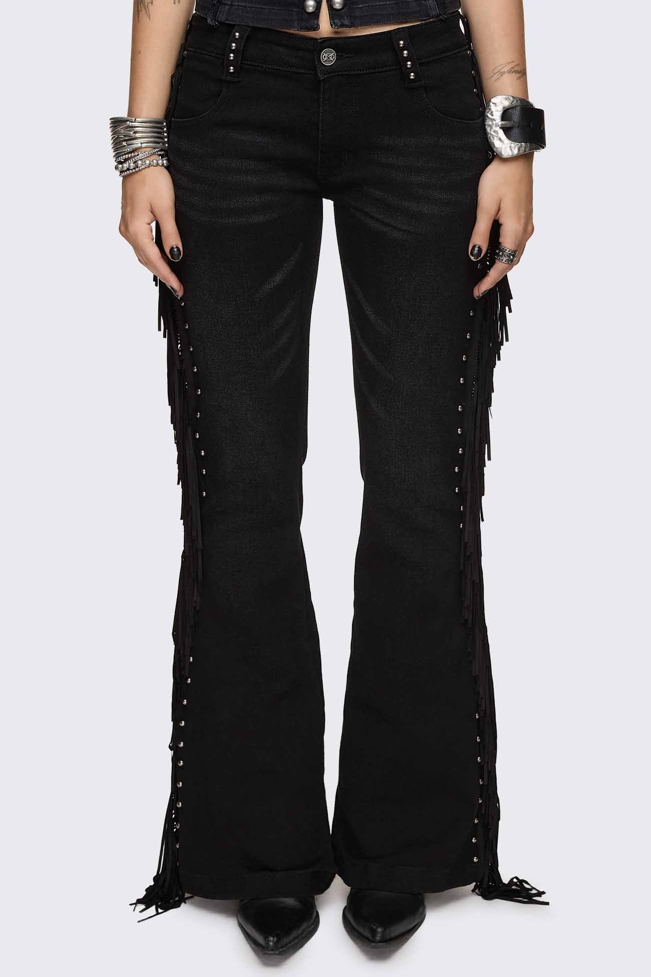 Sierra Fringe Flared Jeans
