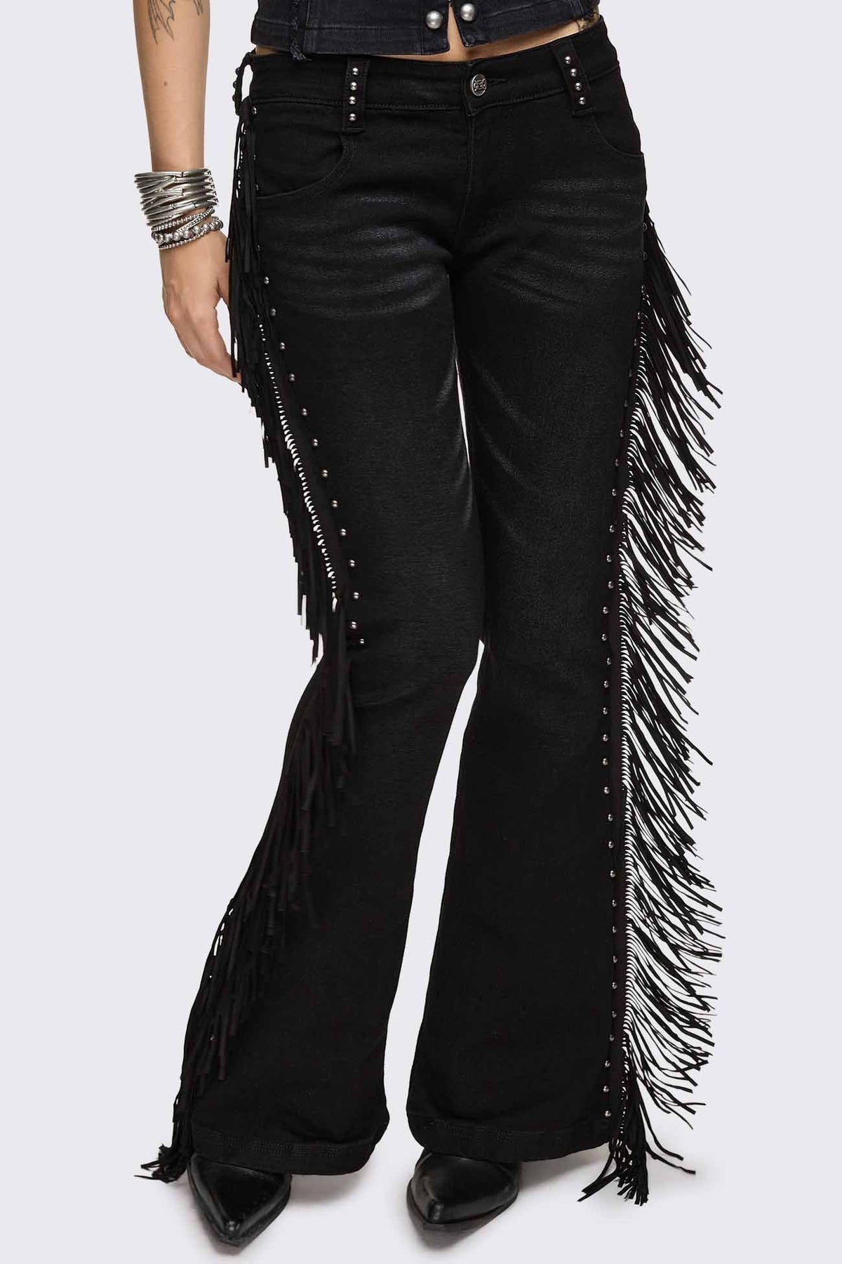 Sierra Fringe Flared Jeans