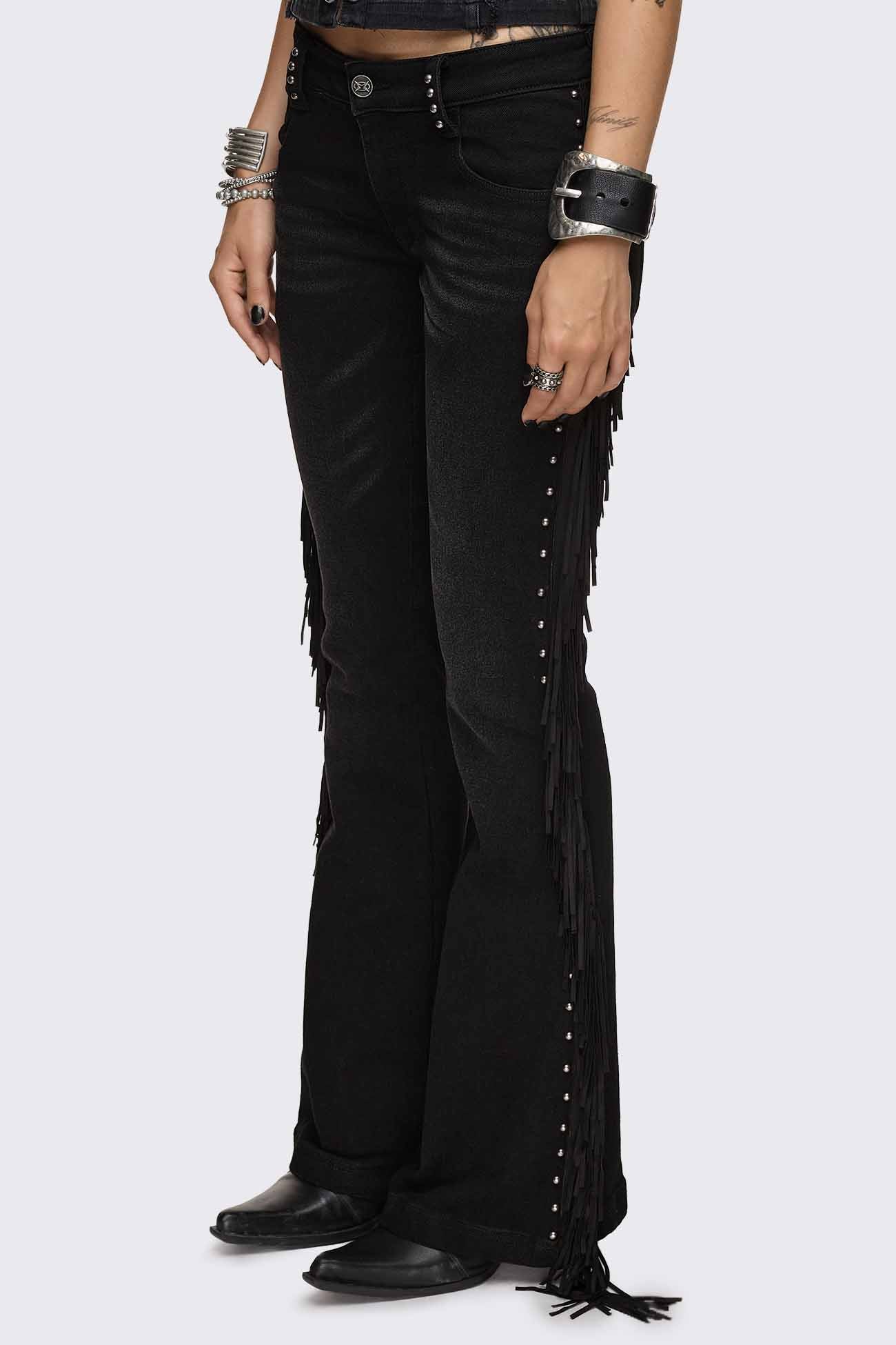 Sierra Fringe Flared Jeans