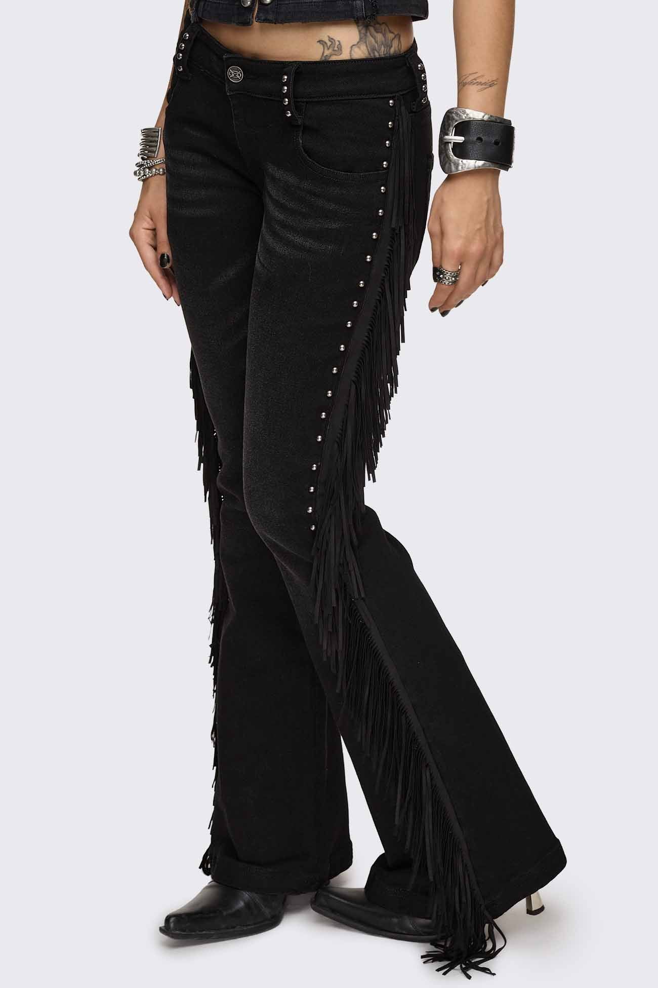 Sierra Fringe Flared Jeans