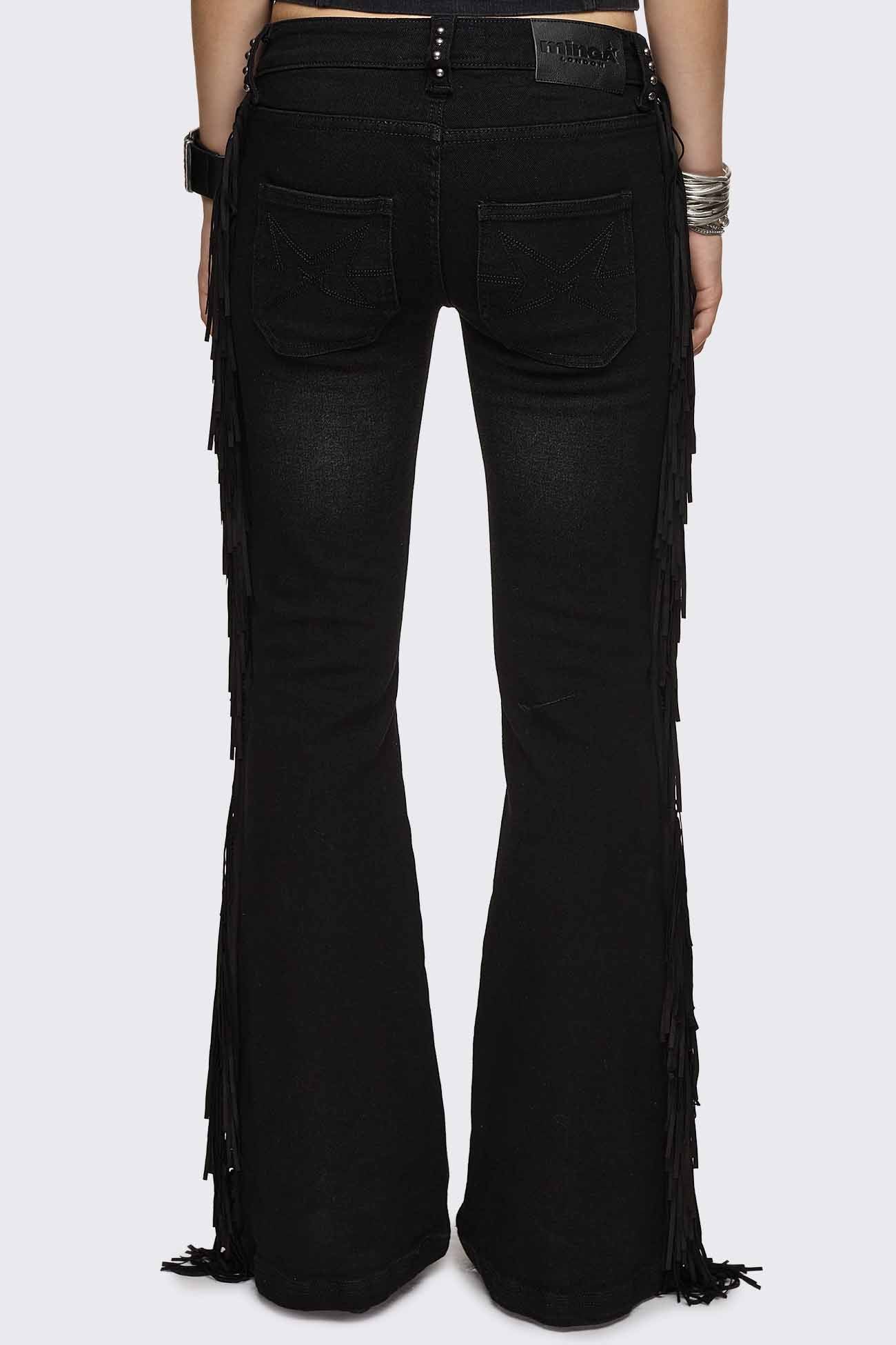 Sierra Fringe Flared Jeans