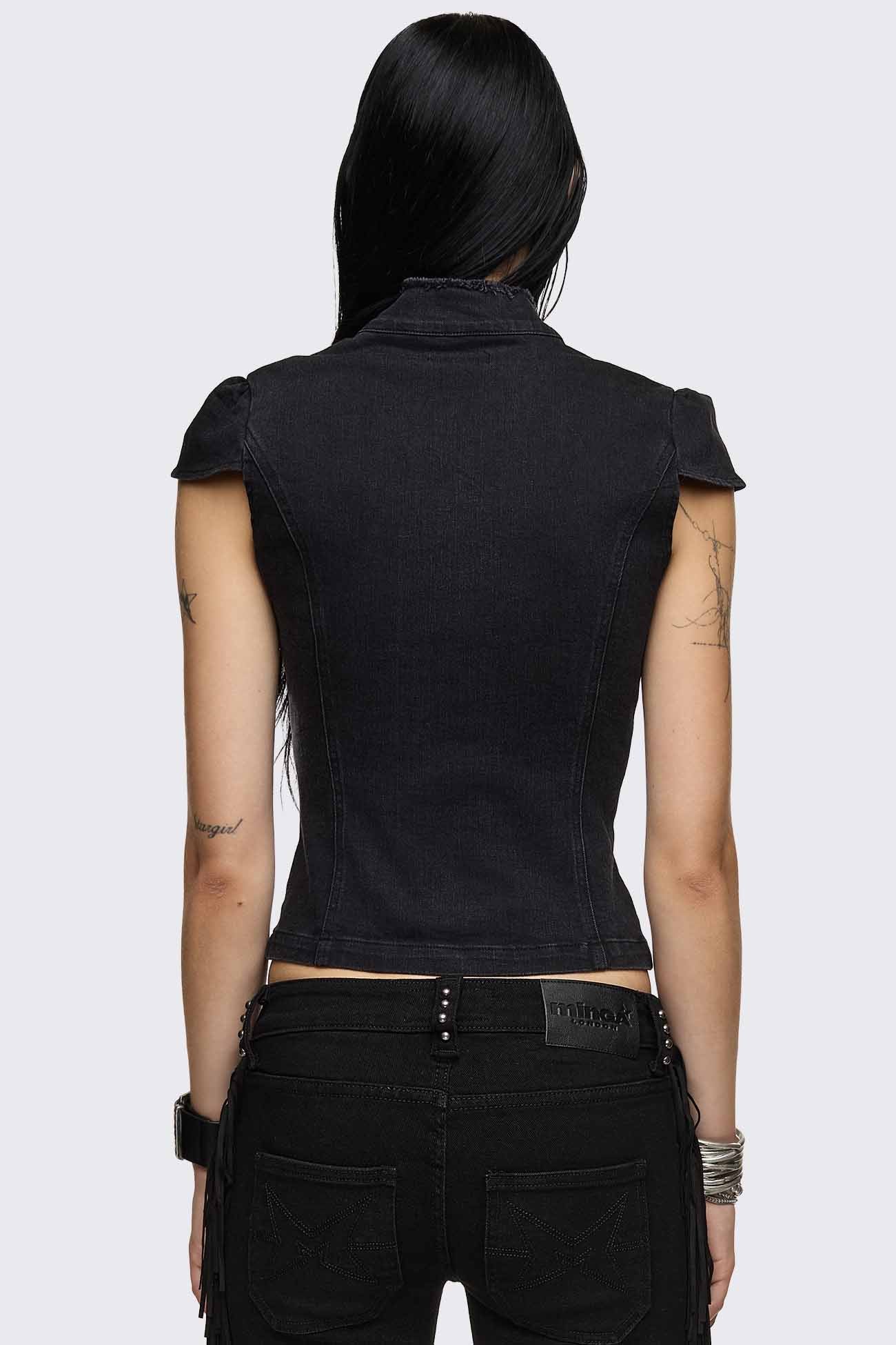 Salute Military Button Blouse
