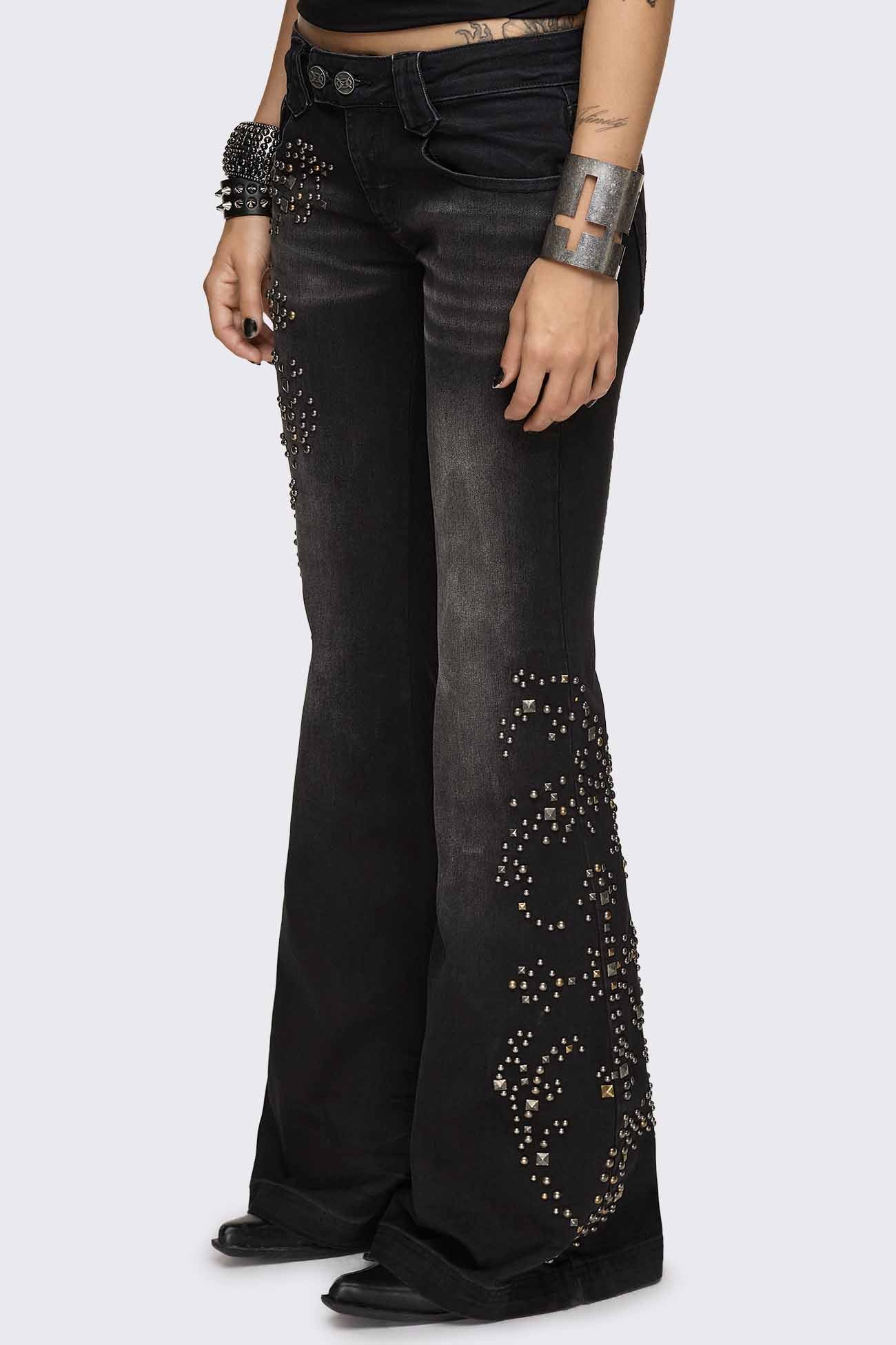 Brielle Studded Flared Jeans