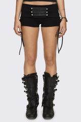 Corsair Military Lace-Up Mini Shorts