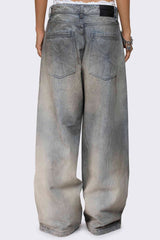 Rift Dirty Blue Straight Baggy Jeans