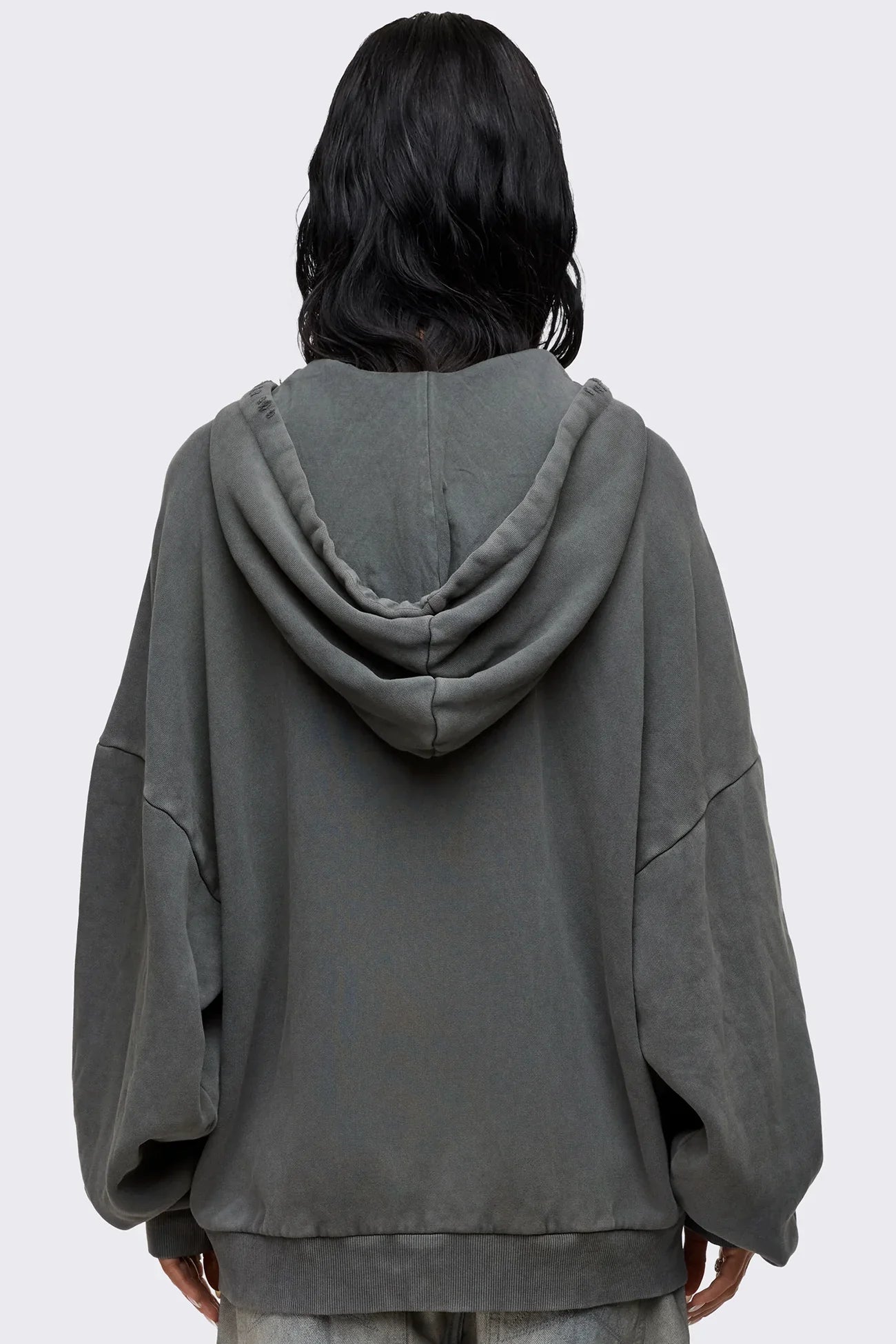 Relapse Washed Patch Graphic Zip Up Hoodie