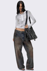 Rift Mud Blue Straight Baggy Jeans