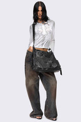 Ritual Washed Studded Messenger Bag