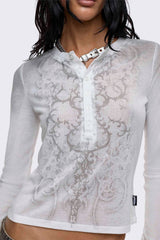 Noa Off White Graphic Henley