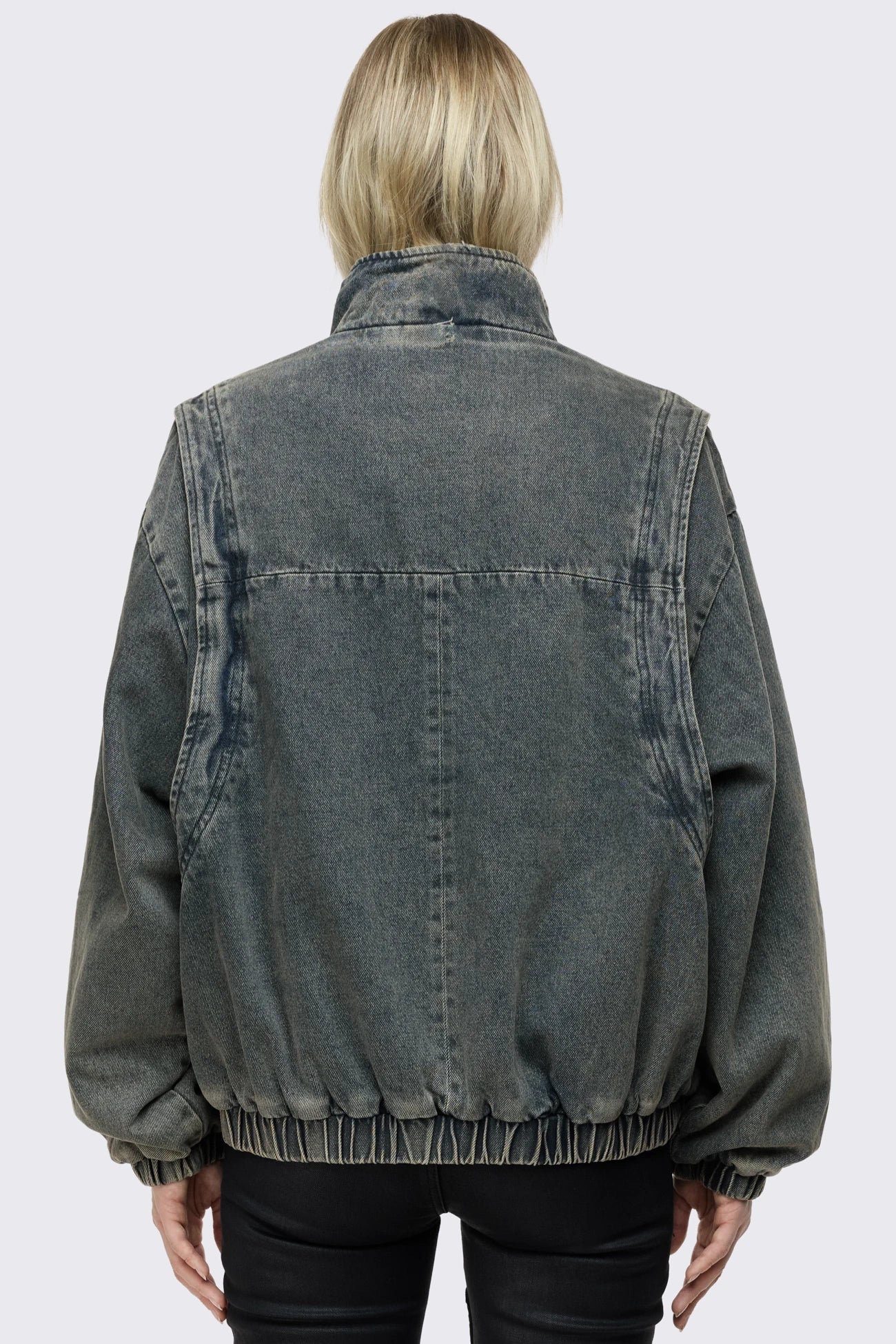 Elix Blue Funnel Bomber Jacket