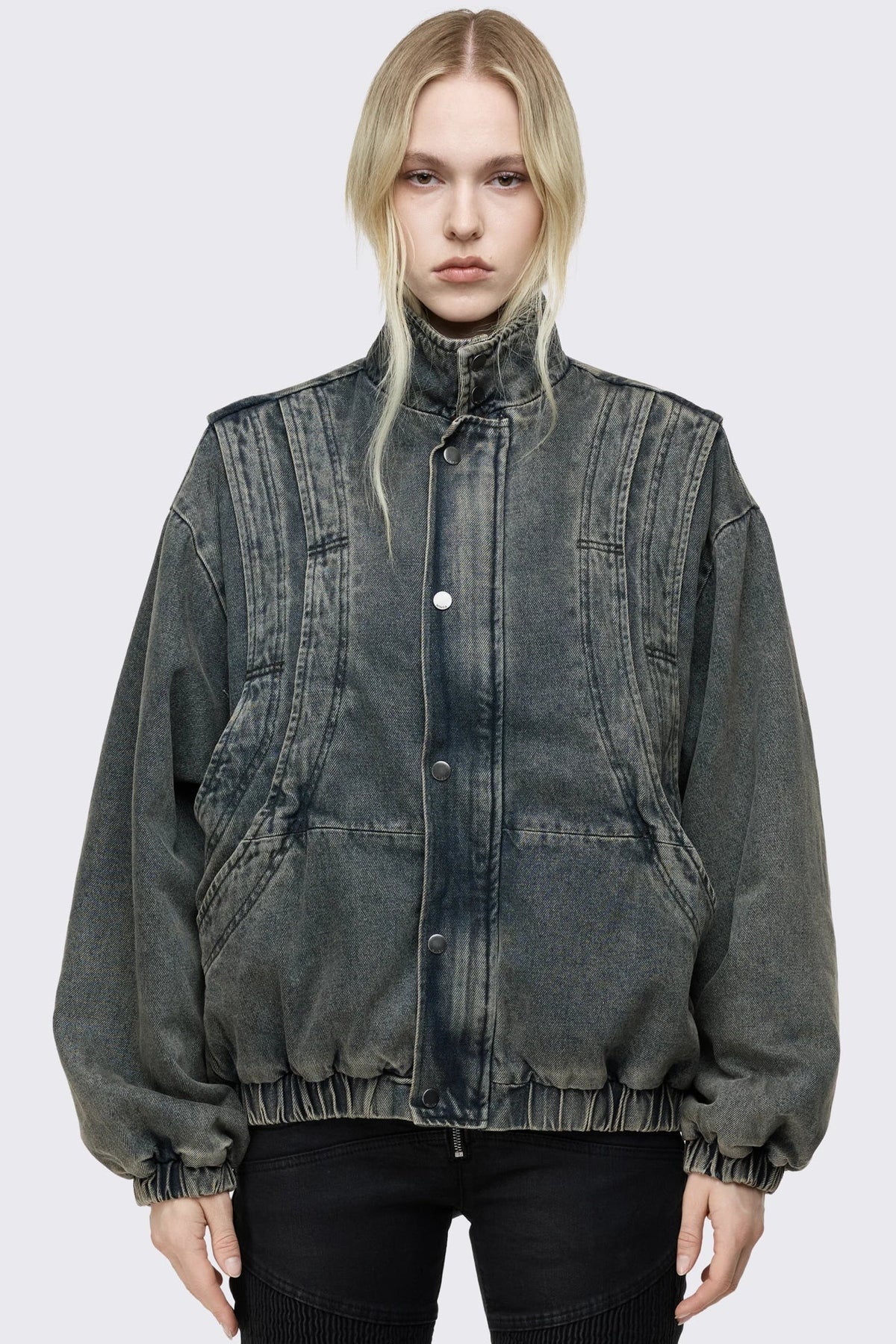 Elix Blue Funnel Bomber Jacket