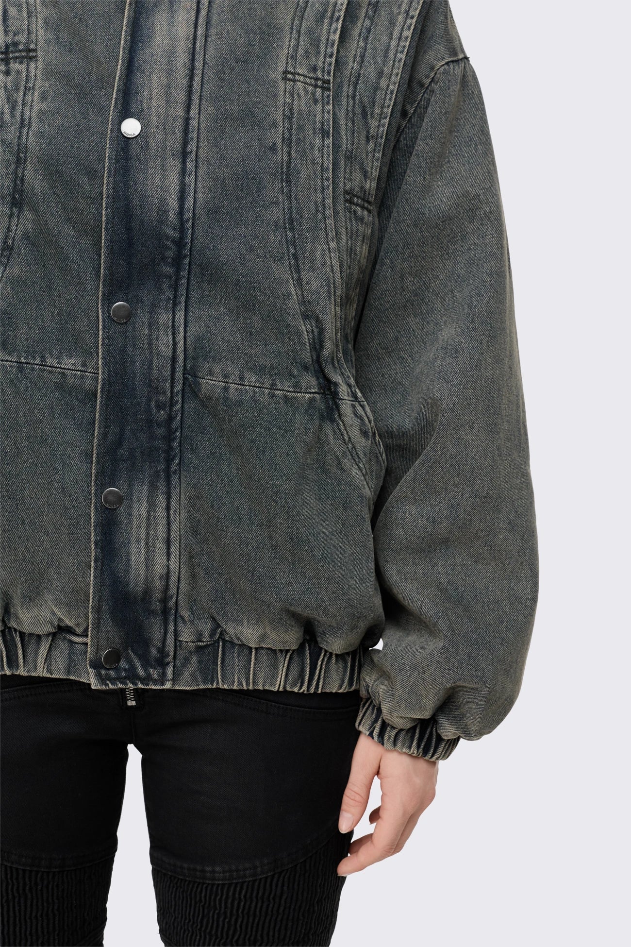 Elix Blue Funnel Bomber Jacket