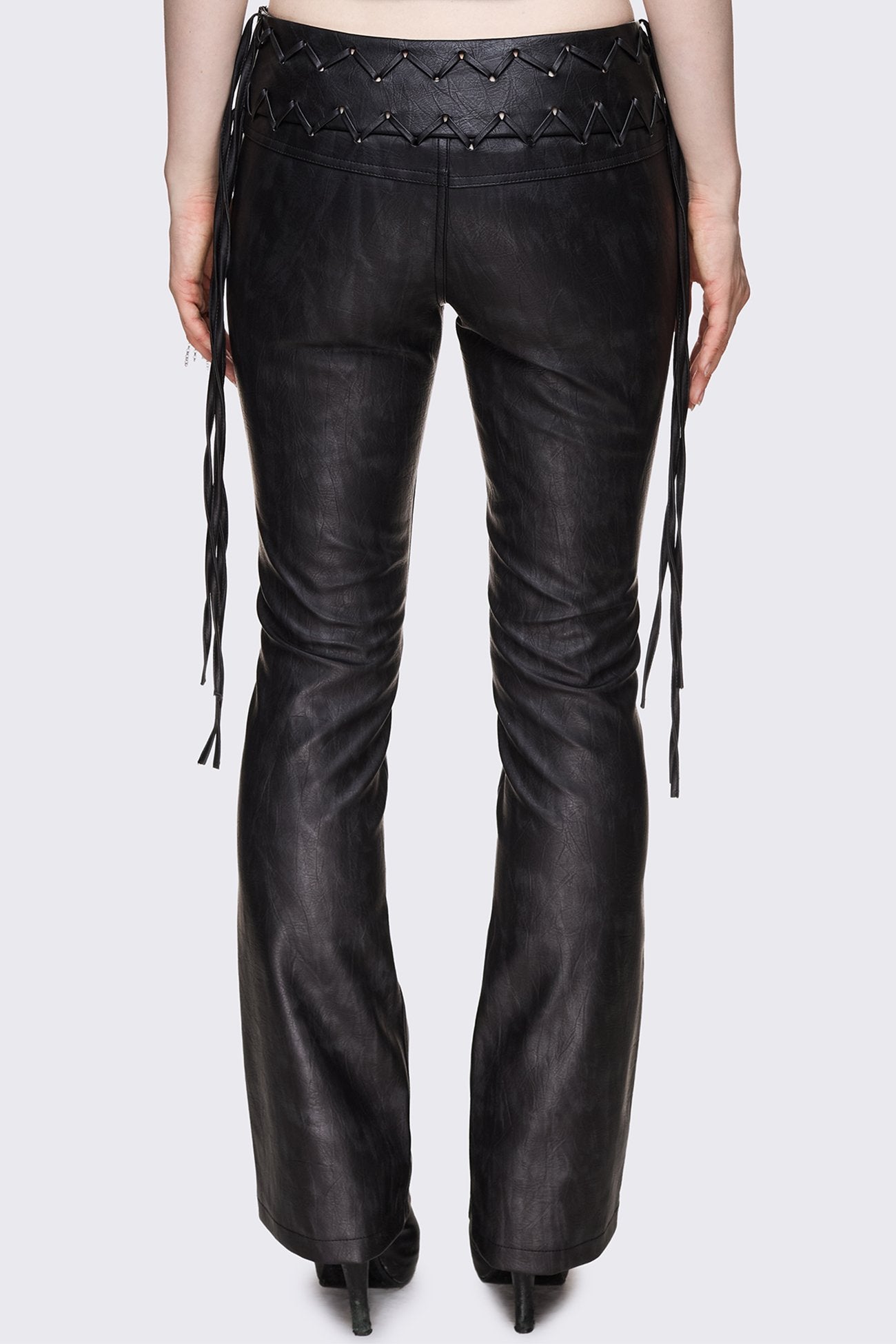 Backlash Zig Zag Lace Up Bootcut Pants