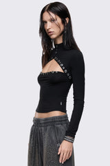 Shiloh Black Long Sleeve Top