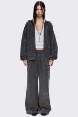 Gleam Mud Wash Rhinestone Sweatpants