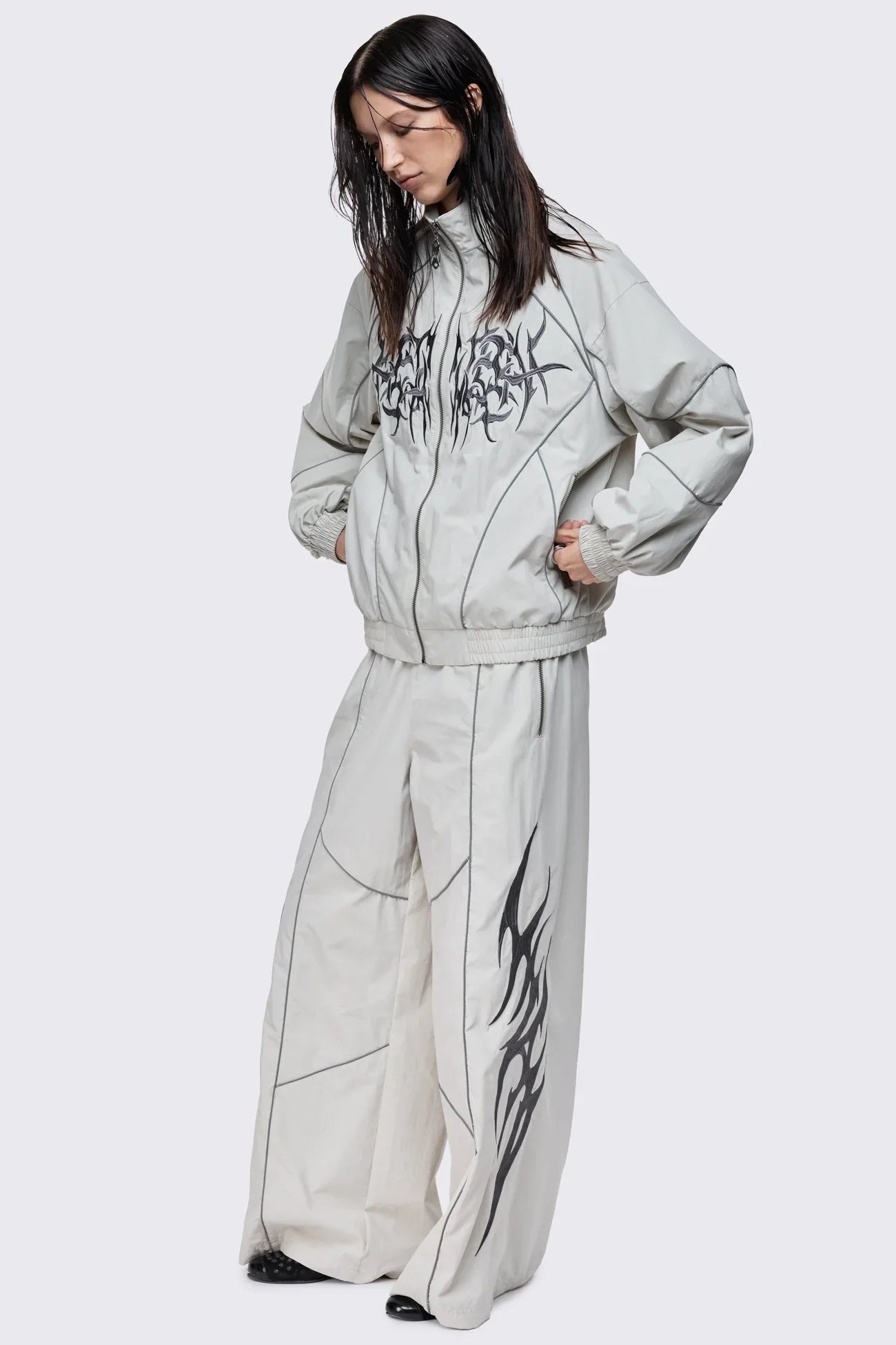 Void Grey Sigil Graphic Tech Pants