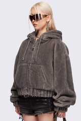 Cat Ear Brown Faux Fur Jacket