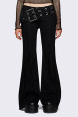 Gia Belted Flared Jeans