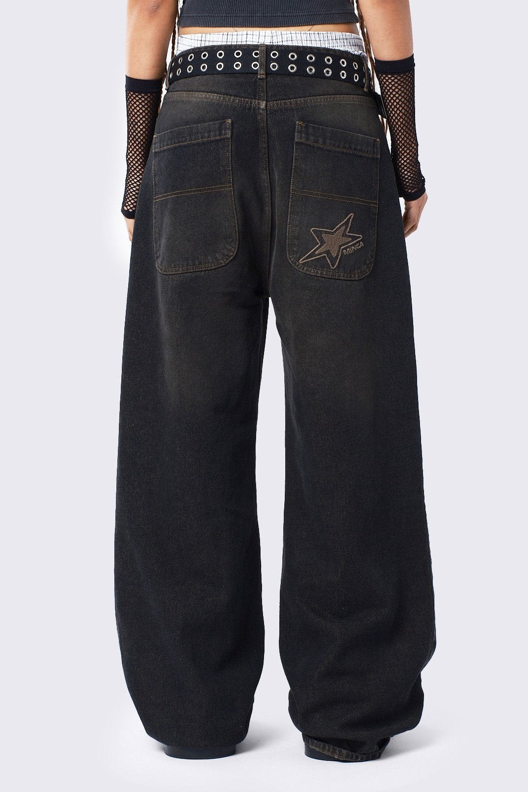 Echo Black Overdye Baggy Jeans
