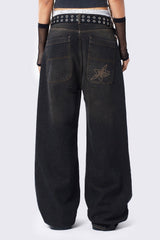 Echo Black Overdye Baggy Jeans