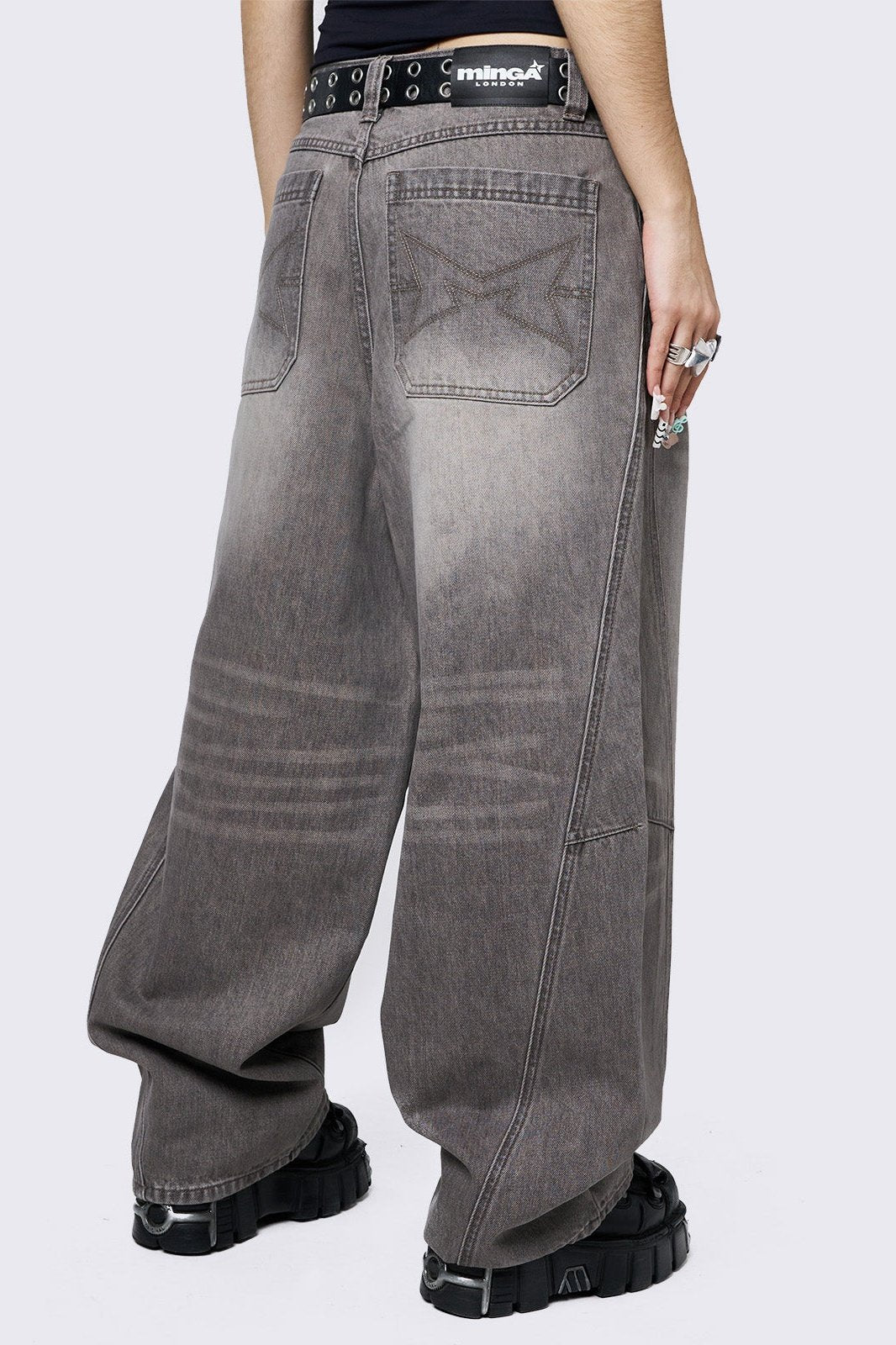 Grey Super Baggy Jeans