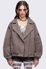 Harley Taupe Bomber Jacket