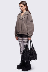 Harley Taupe Bomber Jacket