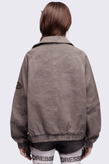 Harley Taupe Bomber Jacket
