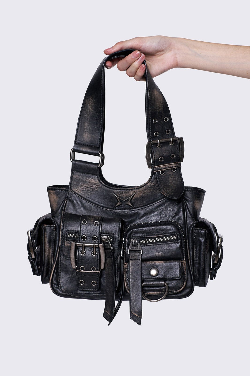 Jade Faux Leather Shoulder Bag