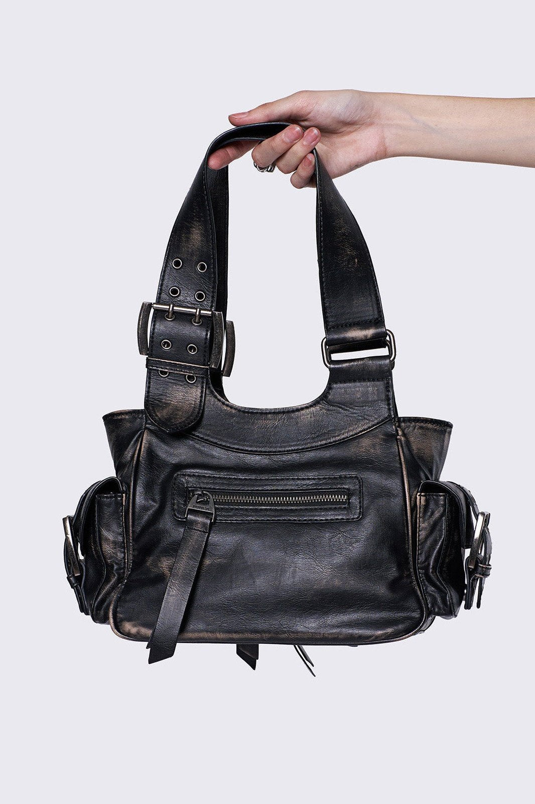 Jade Faux Leather Shoulder Bag