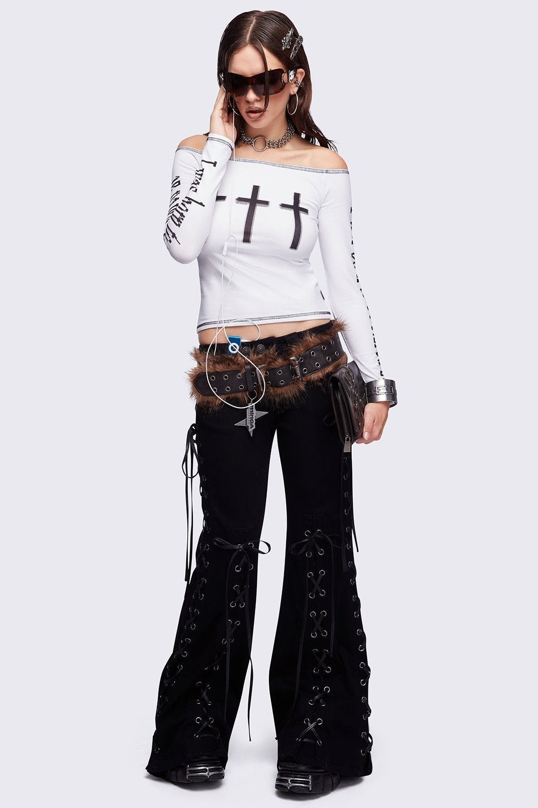 Look at Me White Off-Shoulder Top
