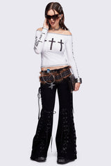 Look at Me White Off-Shoulder Top