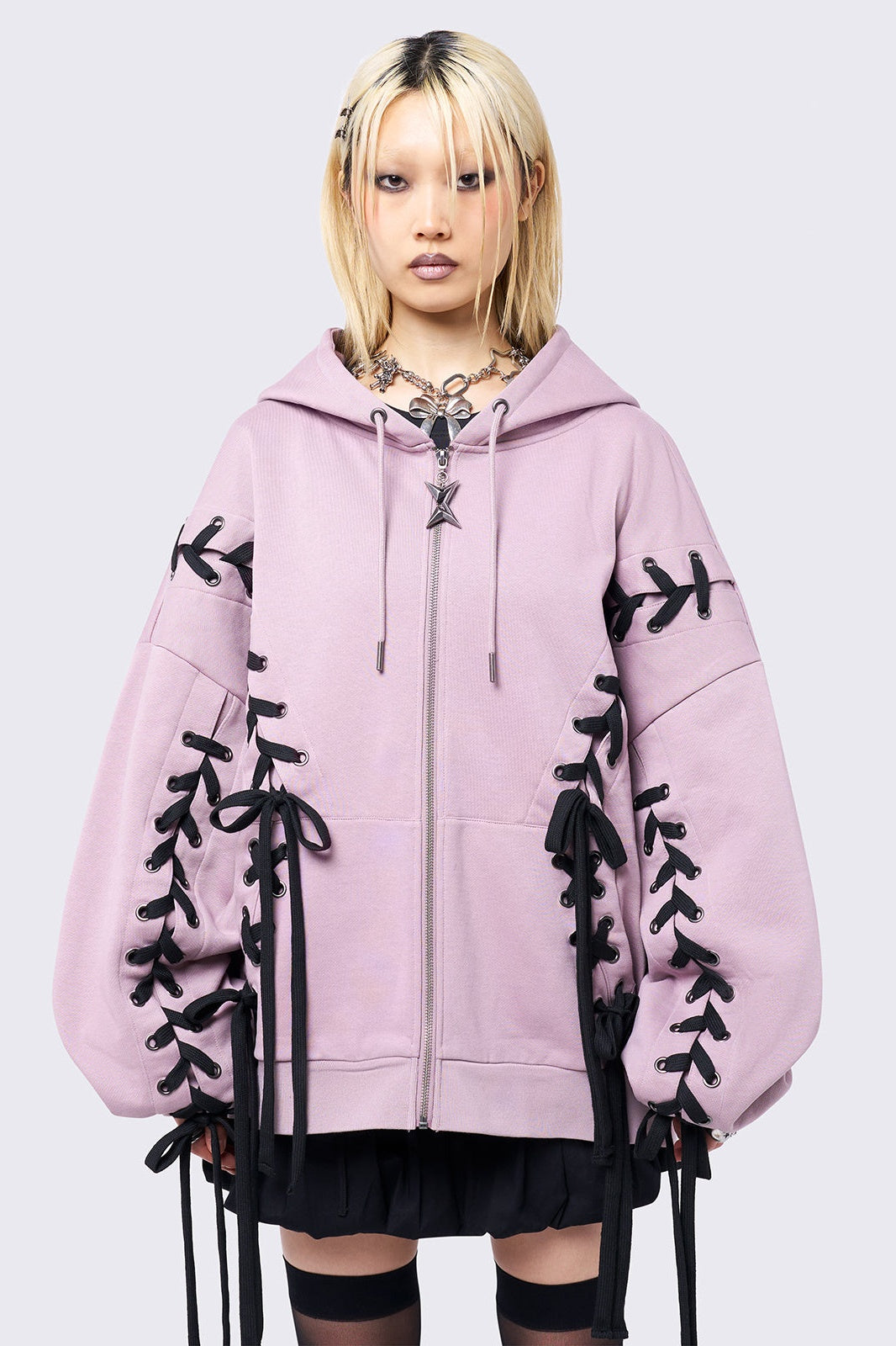 Mia Pink Zip Up Hoodie