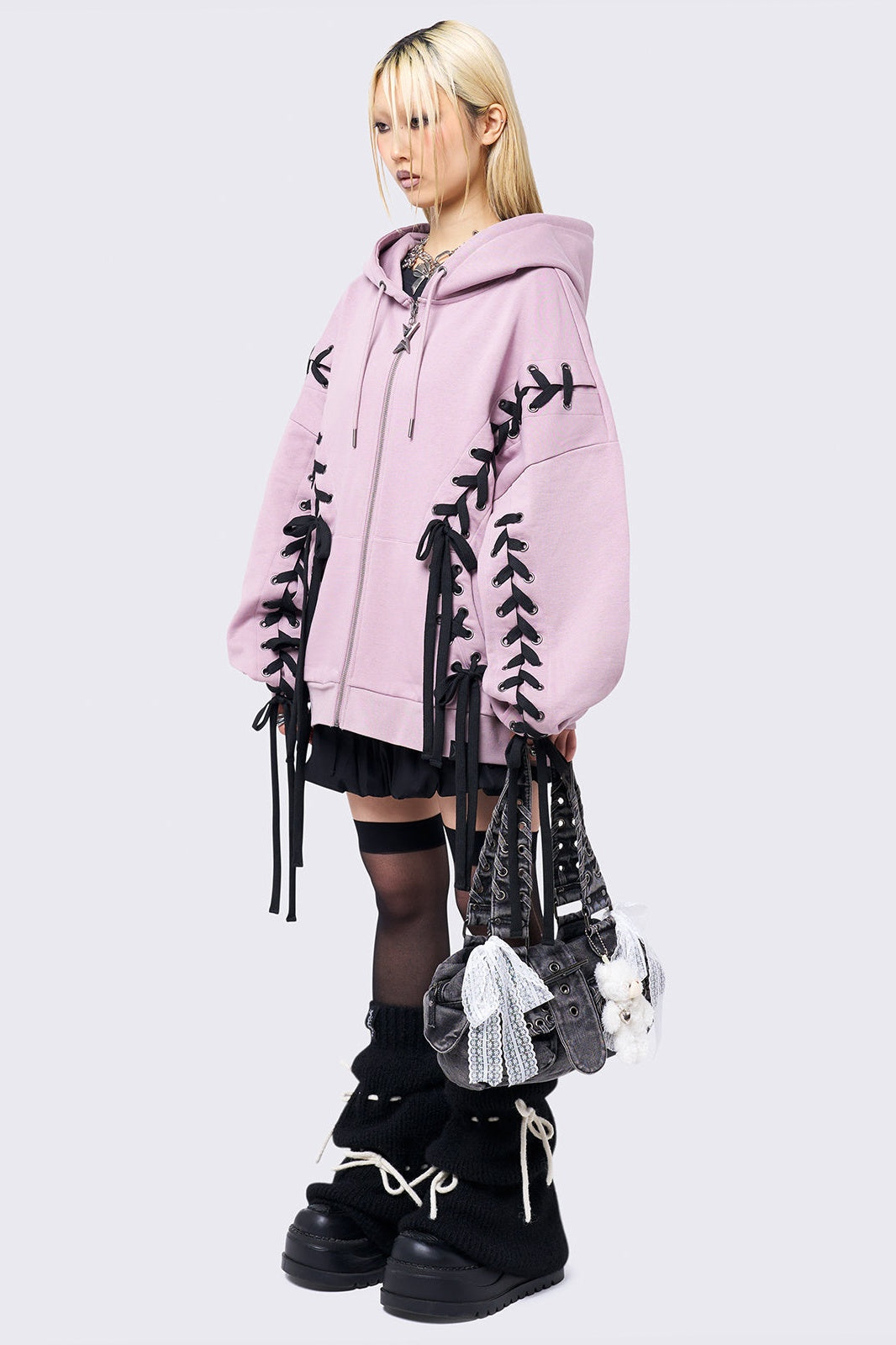 Mia Pink Zip Up Hoodie